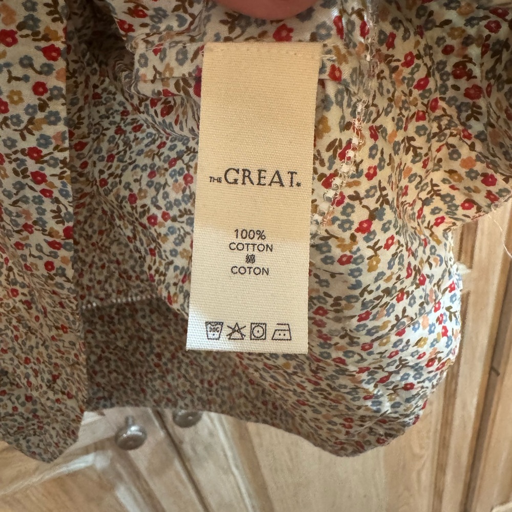 THE GREAT. The Honey Floral Cotton Blouse - Picture 5 of 6
